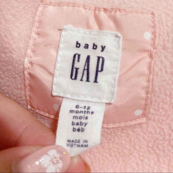 SOLD Baby Gap Pink and White Polkadots Puffer Jacket 6-12M - Picture 6 of 7